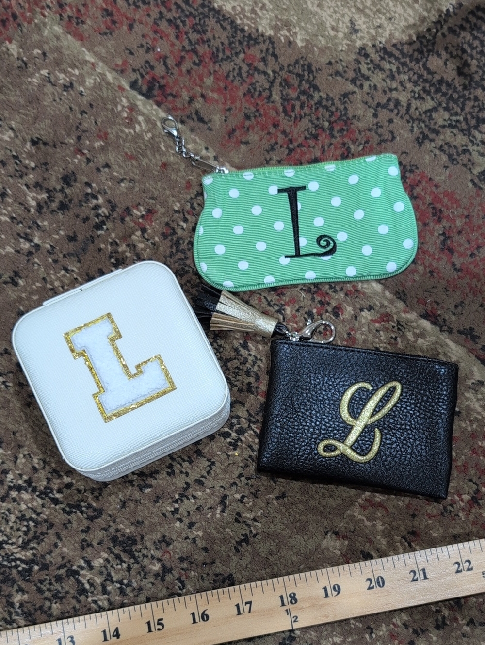 Monogrammed Set Of 3 Items With Initial L
